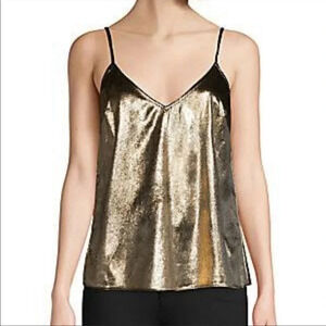 Frame Denim gold velvet Vneck top